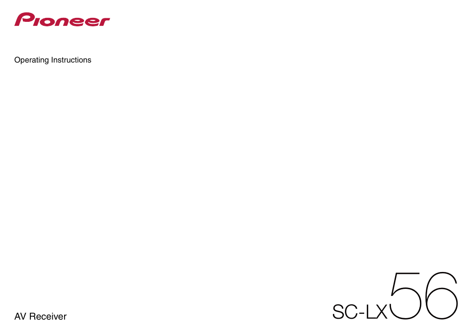 Pioneer SC-LX56-S User Manual | 124 pages