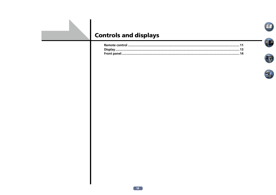 02 controls and displays, Controls and displays | Pioneer SC-LX56-S User Manual | Page 10 / 124
