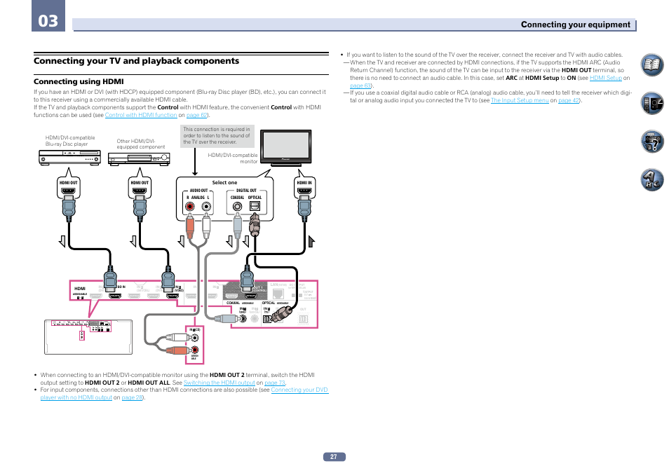 Connecting your tv and playback components | Pioneer SC-LX56-S User Manual | Page 27 / 124