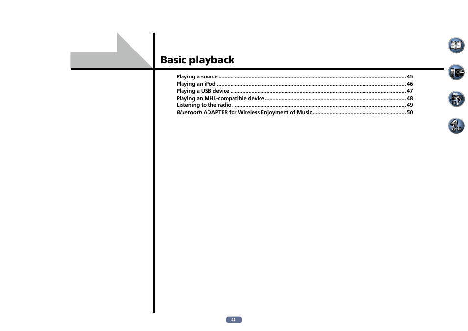 05 basic playback, Basic playback | Pioneer SC-LX56-S User Manual | Page 44 / 124