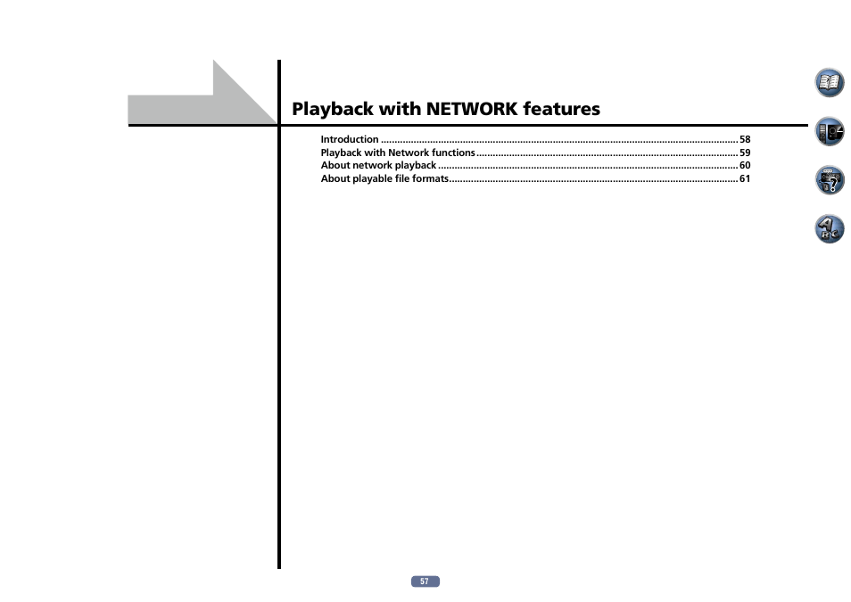 07 playback with network features, Playback with network features | Pioneer SC-LX56-S User Manual | Page 57 / 124