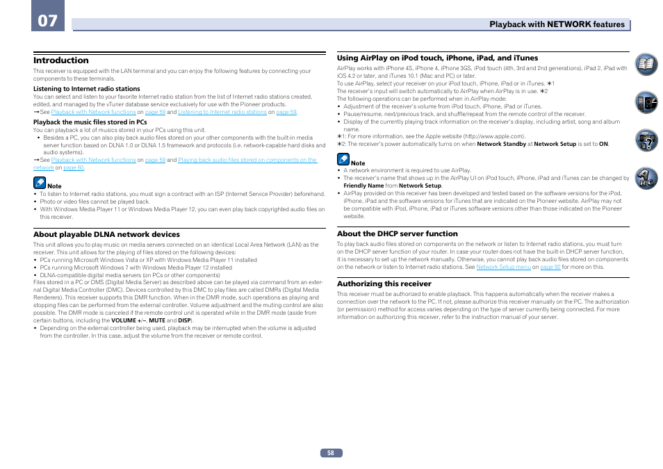 Introduction | Pioneer SC-LX56-S User Manual | Page 58 / 124