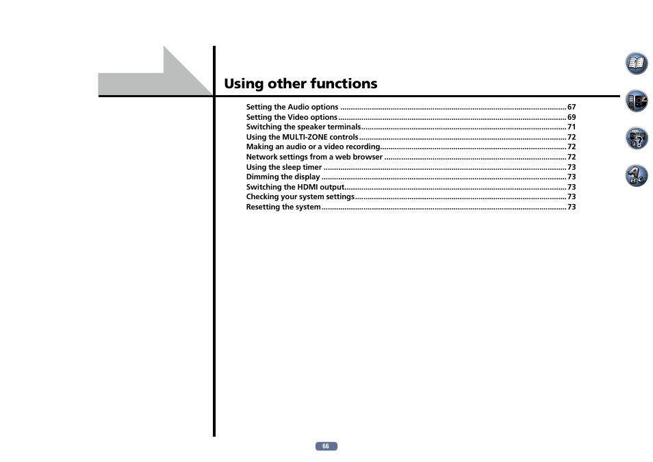 09 using other functions, Using other functions | Pioneer SC-LX56-S User Manual | Page 66 / 124