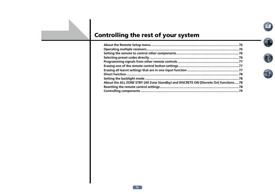 10 controlling the rest of your system, Controlling the rest of your system | Pioneer SC-LX56-S User Manual | Page 75 / 124