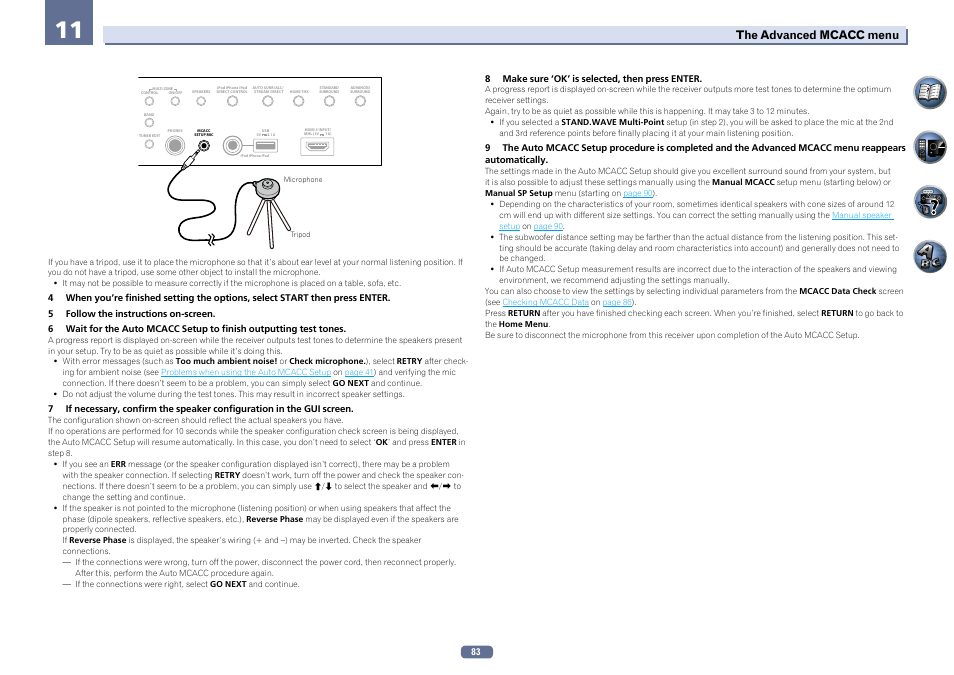 The advanced mcacc menu | Pioneer SC-LX56-S User Manual | Page 83 / 124