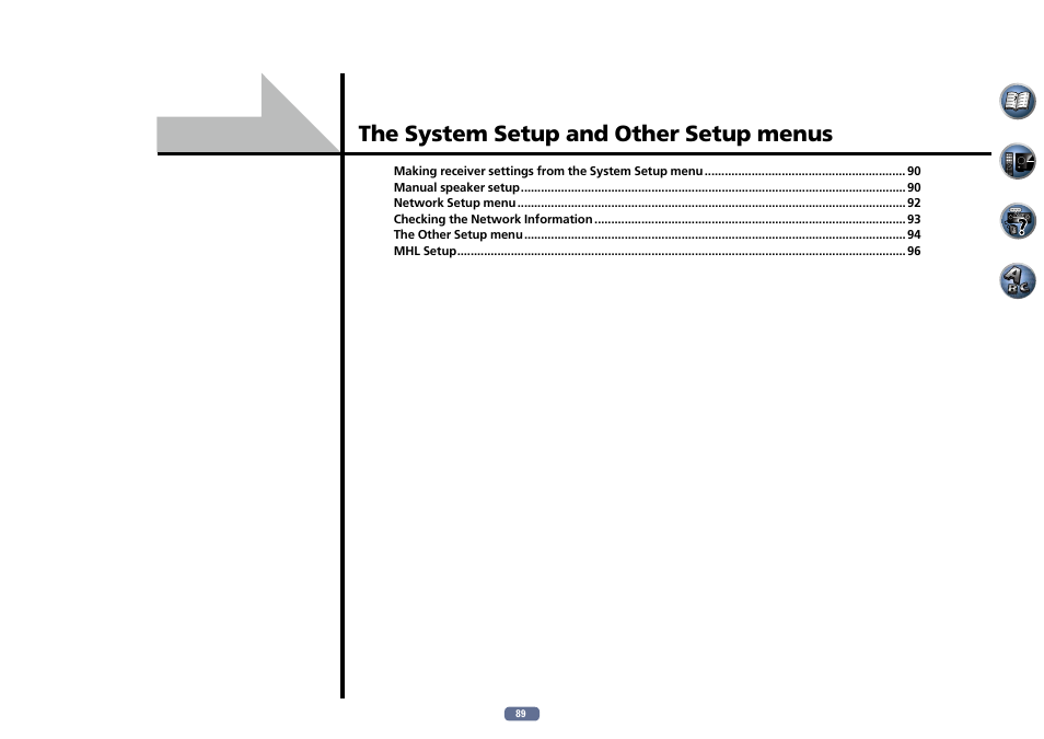12 the system setup and other setup menus, The system setup and other setup menus | Pioneer SC-LX56-S User Manual | Page 89 / 124
