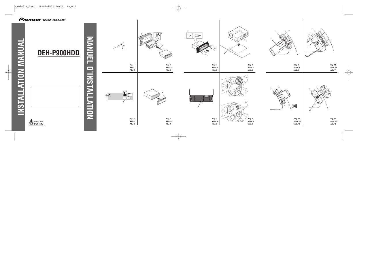 Pioneer DEH-P900HDD User Manual | 8 pages