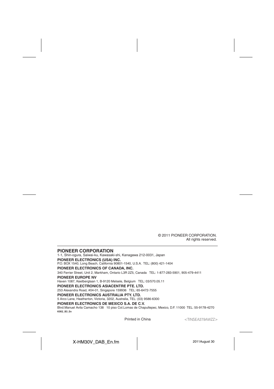 En-48, Pioneer corporation | Pioneer X-HM30DAB-K User Manual | Page 48 / 48