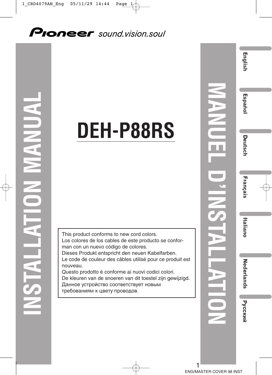 Pioneer DEH-P88RS User Manual | 100 pages