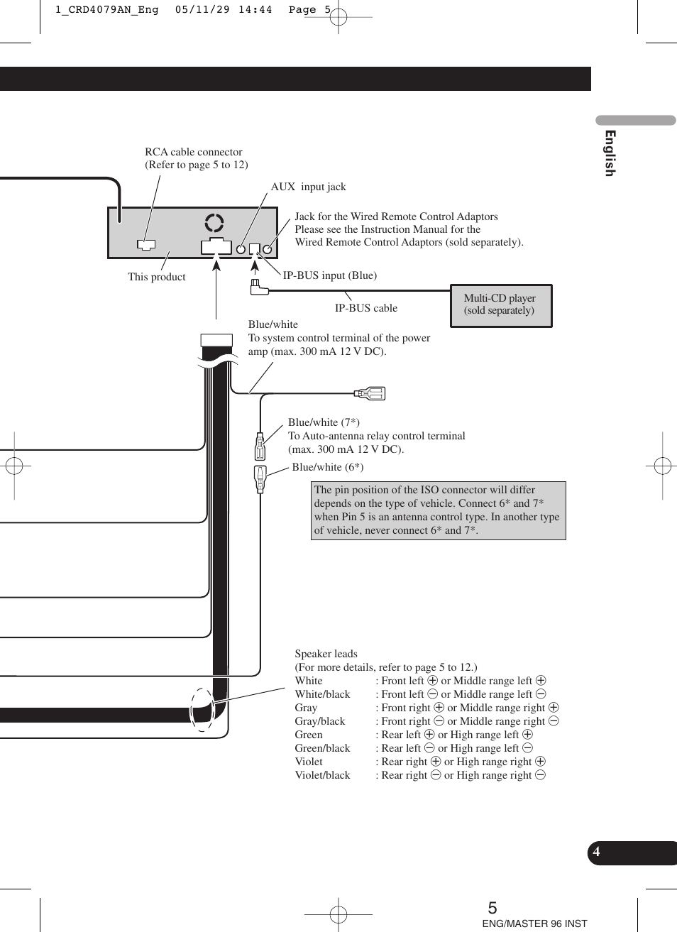 Pioneer DEH-P88RS User Manual | Page 5 / 100