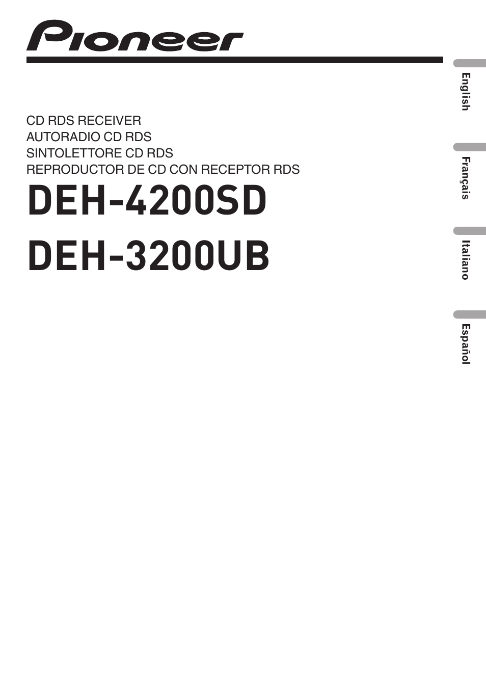 Pioneer DEH-3200UB User Manual | 116 pages