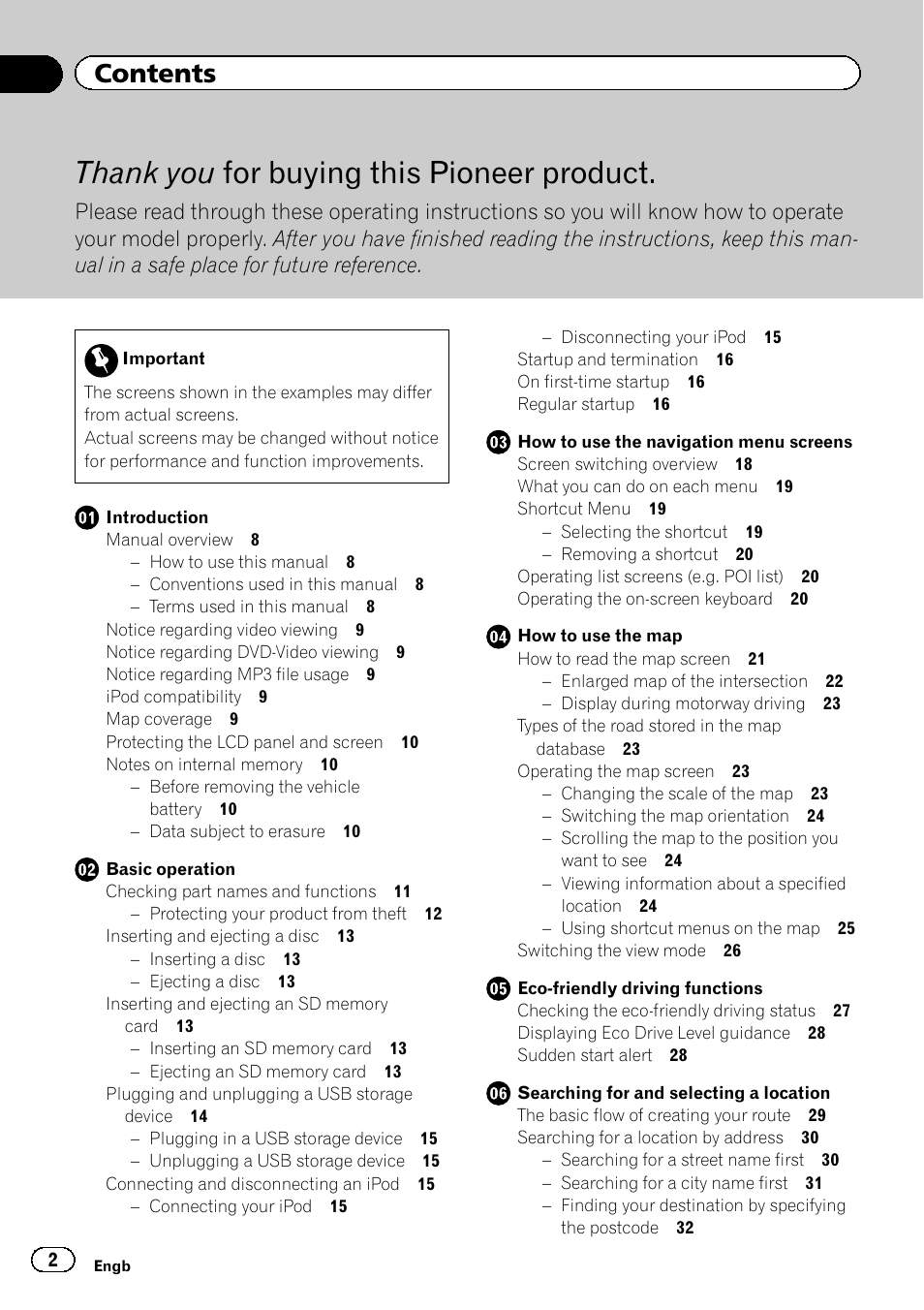 Pioneer AVIC-F930BT User Manual | Page 2 / 192