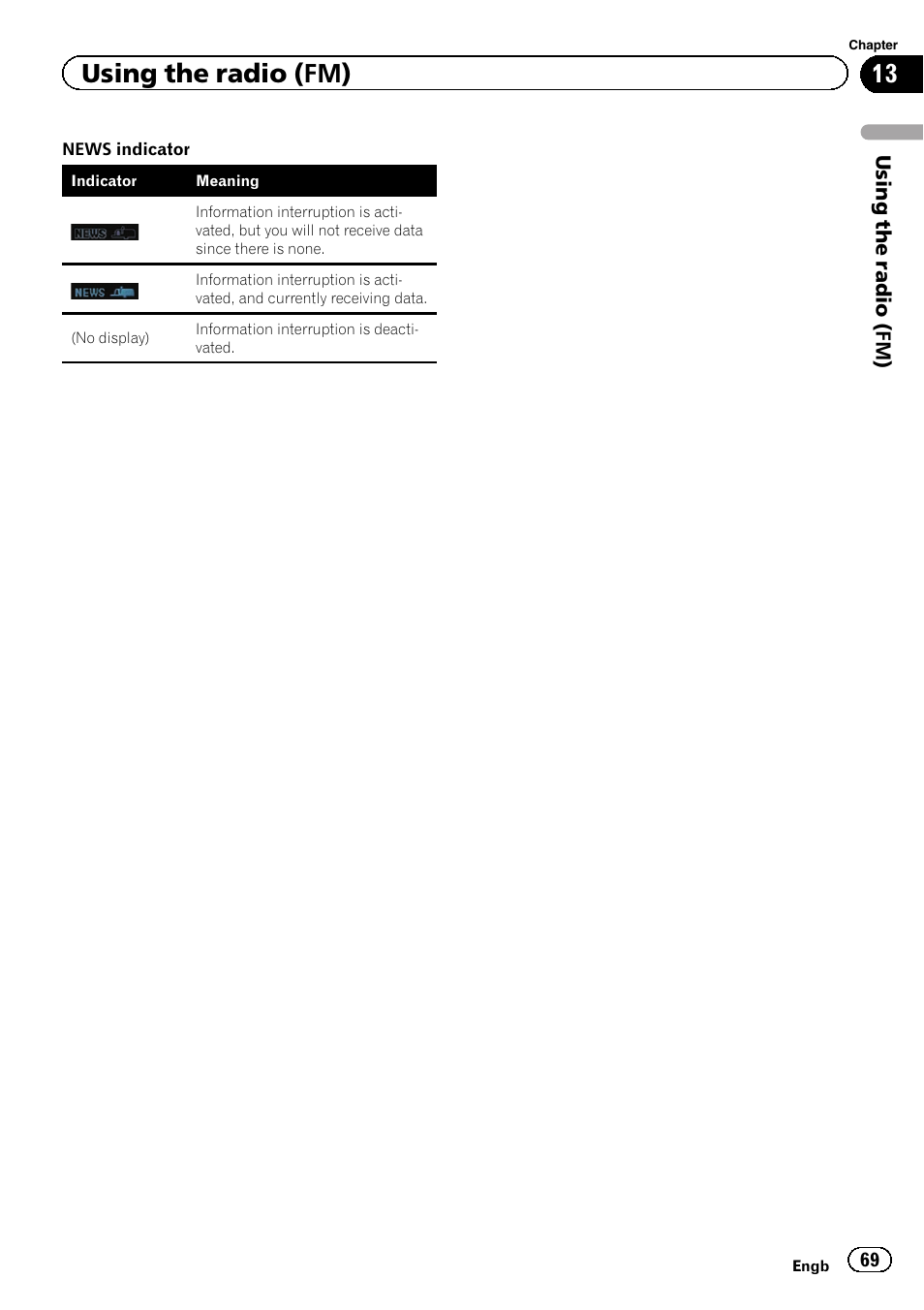 Using the radio (fm) | Pioneer AVIC-F930BT User Manual | Page 69 / 192