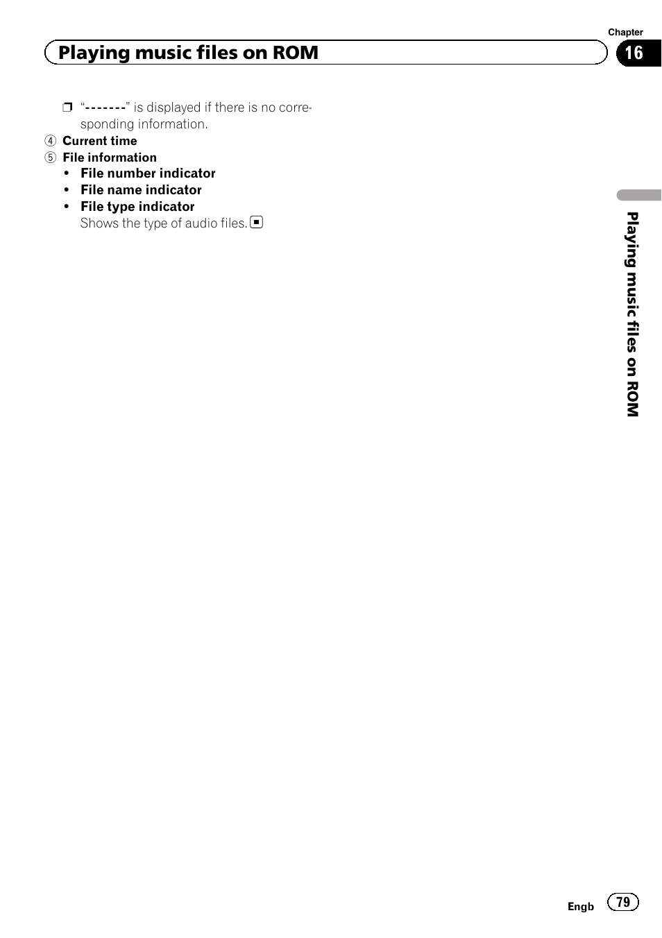 Playing music files on rom | Pioneer AVIC-F930BT User Manual | Page 79 / 192