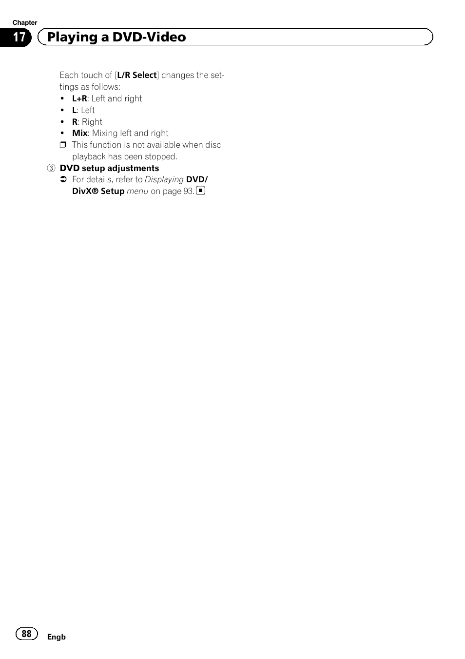 17 playing a dvd-video | Pioneer AVIC-F930BT User Manual | Page 88 / 192