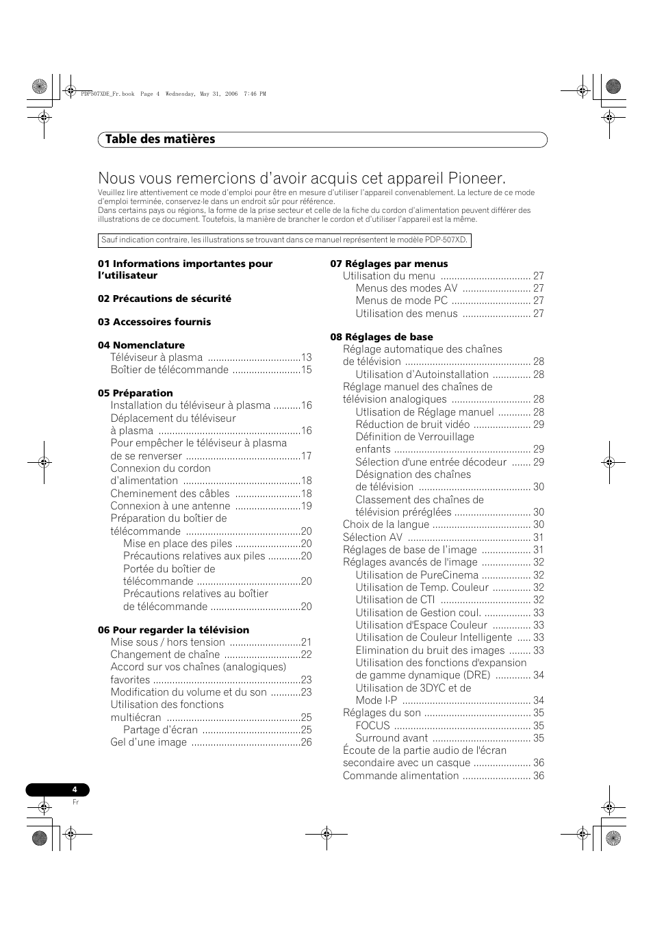 Pioneer PDP-507XD User Manual | Page 76 / 218