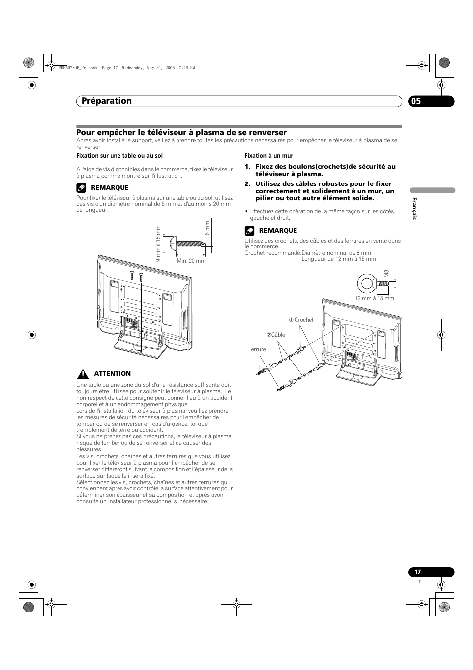 Préparation 05 | Pioneer PDP-507XD User Manual | Page 89 / 218