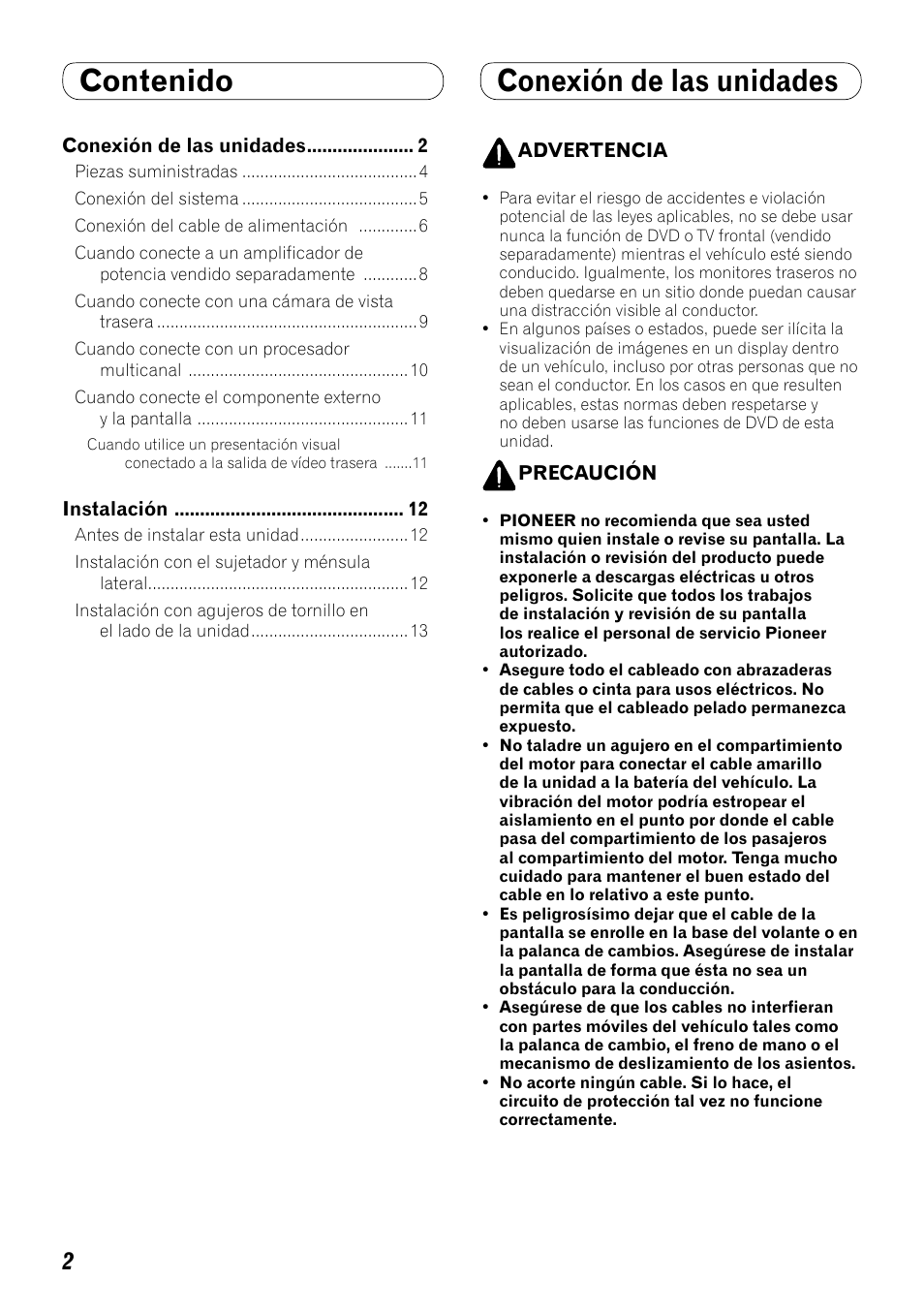 Pioneer AVH-P4000DVD User Manual | Page 14 / 74