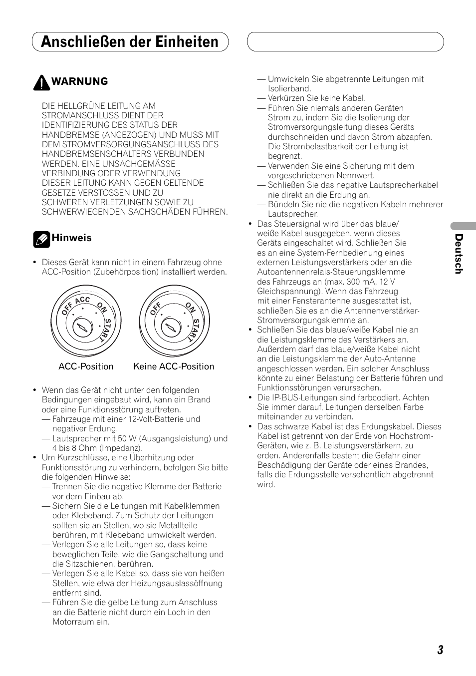 Anschließen der einheiten | Pioneer AVH-P4000DVD User Manual | Page 27 / 74