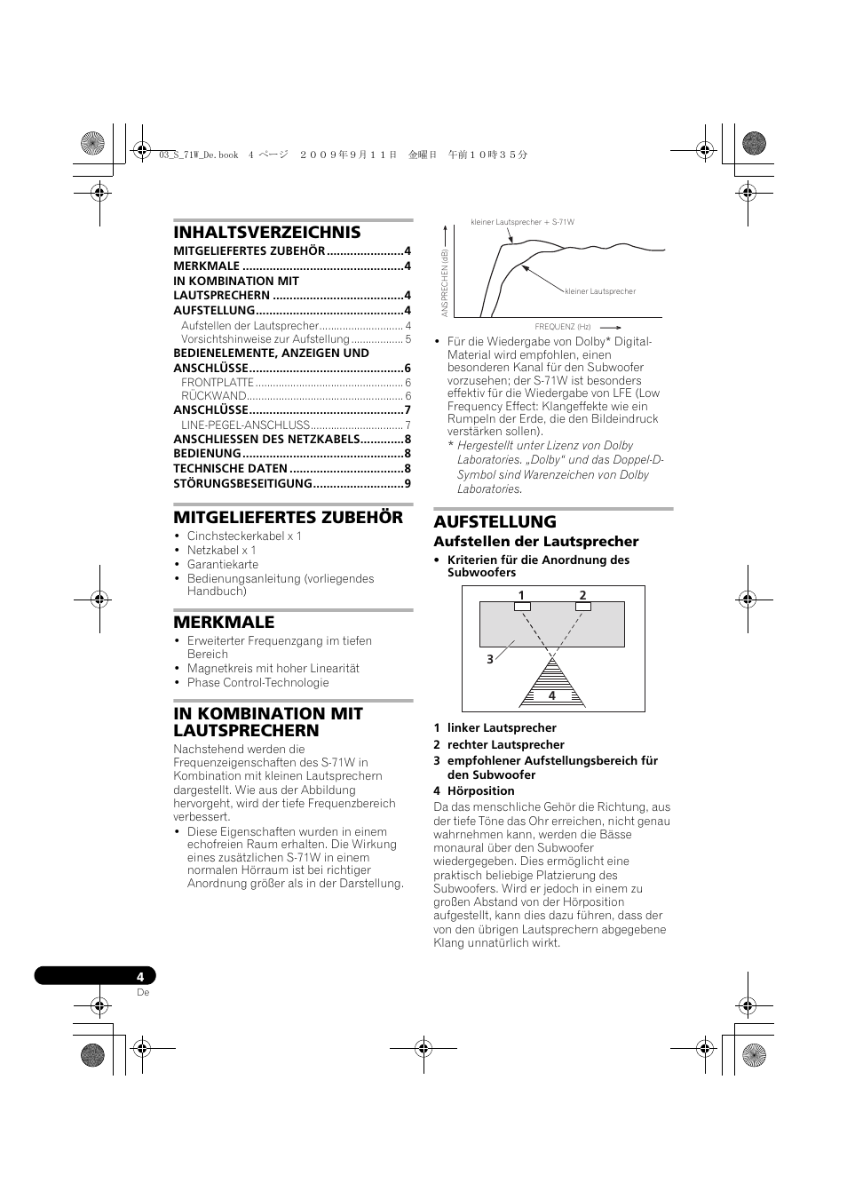 Pioneer S-71W User Manual | Page 20 / 98