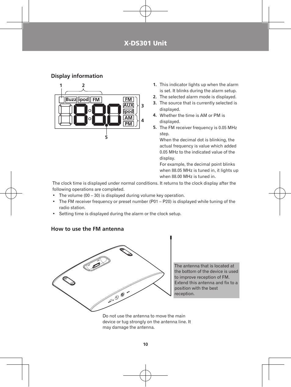 X-ds301 unit playing ipod/iphone | Pioneer X-DS301-K User Manual | Page 10 / 116