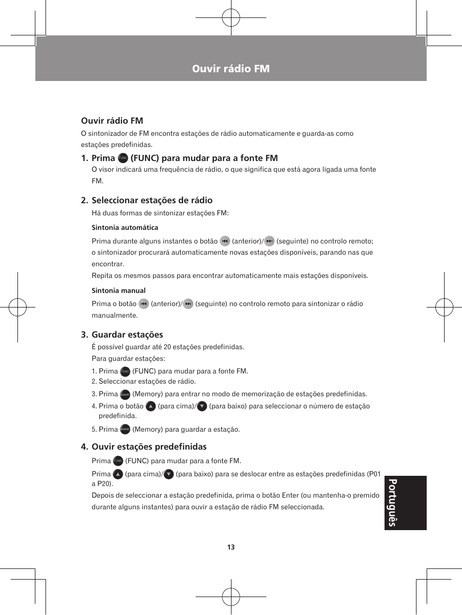 Ouvir rádio fm, Reproduzir a partir de ipod/iphone | Pioneer X-DS301-K User Manual | Page 109 / 116