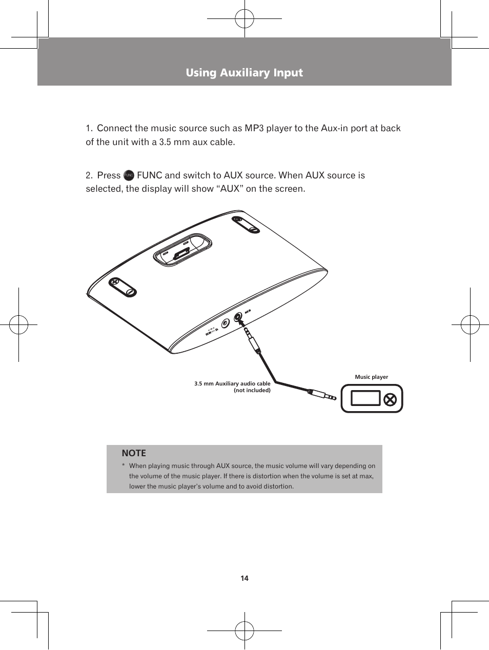 Using auxiliary input, Using alarm | Pioneer X-DS301-K User Manual | Page 14 / 116