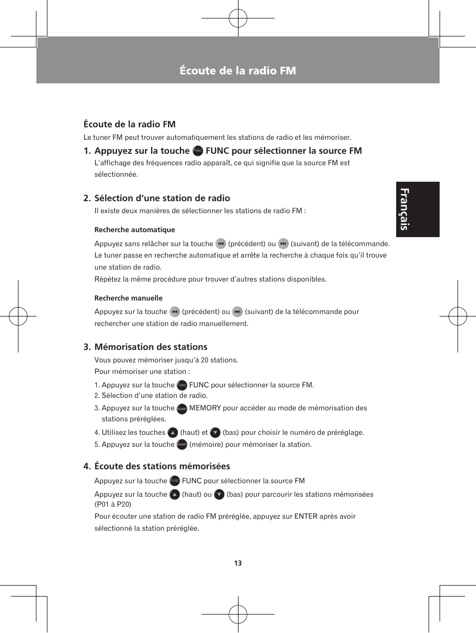 Écoute de la radio fm, Lecture à partir d’un ipod/iphone | Pioneer X-DS301-K User Manual | Page 29 / 116