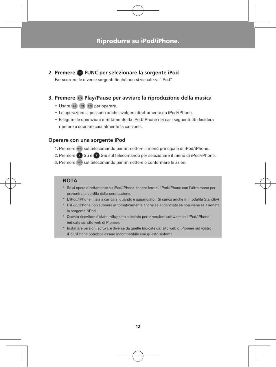 Riprodurre su ipod/iphone. ascoltare la radio fm | Pioneer X-DS301-K User Manual | Page 60 / 116