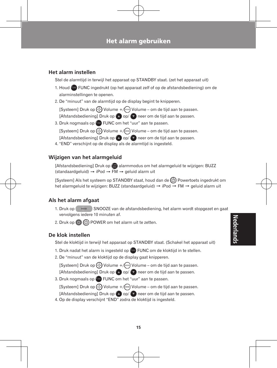 Het alarm gebruiken, De aux-ingang gebruiken | Pioneer X-DS301-K User Manual | Page 79 / 116