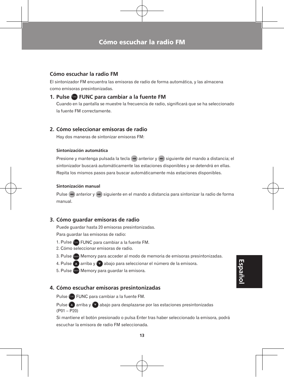 Cómo escuchar la radio fm, Cómo reproducir un ipod/iphone | Pioneer X-DS301-K User Manual | Page 93 / 116