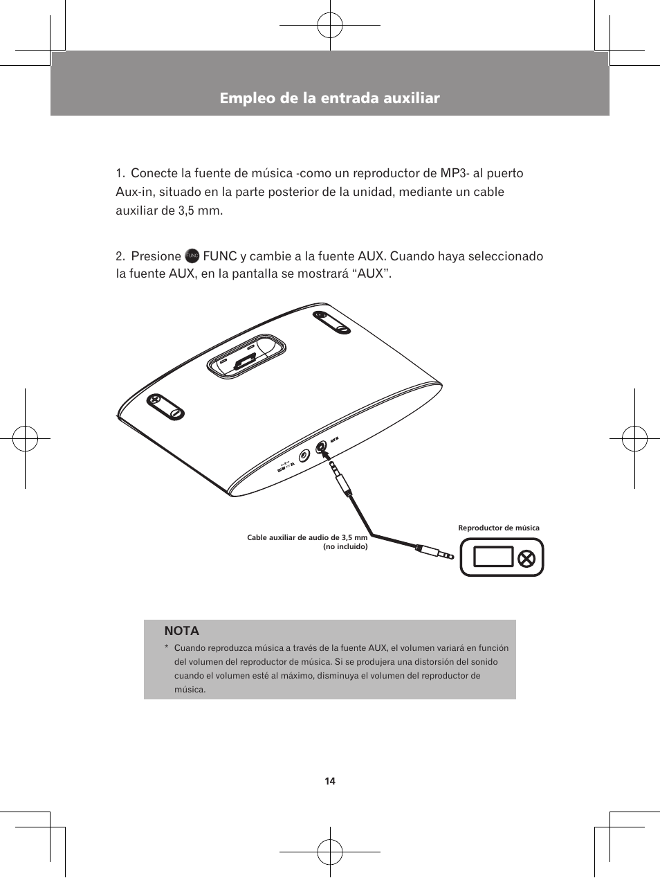 Cómo utilizar una entrada auxiliar, Empleo de la entrada auxiliar, Cómo utilizar la alarma | Pioneer X-DS301-K User Manual | Page 94 / 116