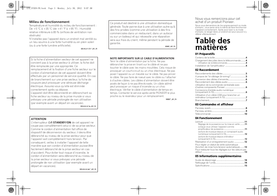 Pioneer A-70-K User Manual | Page 17 / 100