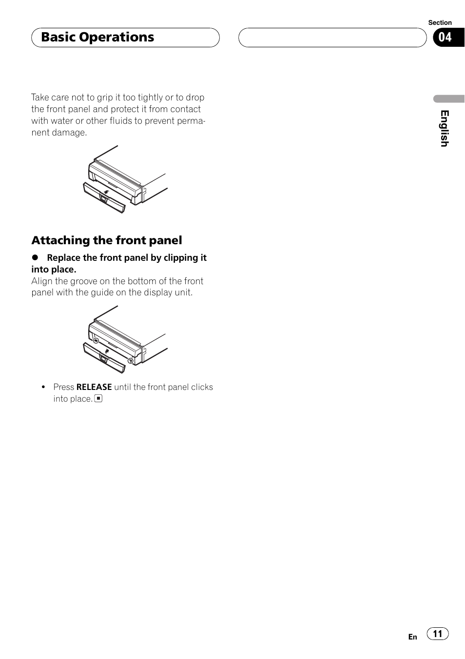 Basic operations | Pioneer AVX-7600 User Manual | Page 11 / 120