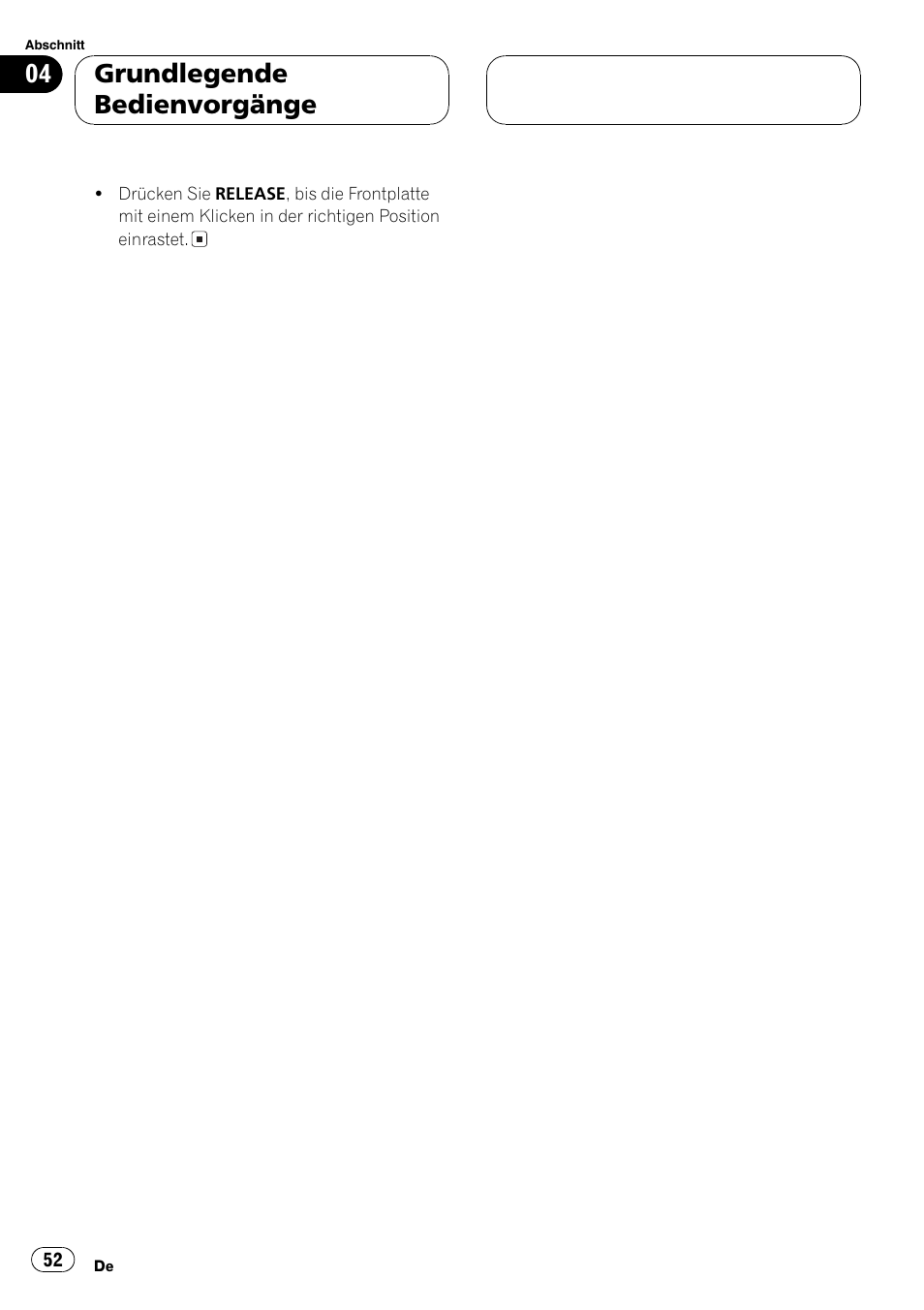 Grundlegende bedienvorgänge | Pioneer AVX-7600 User Manual | Page 52 / 120