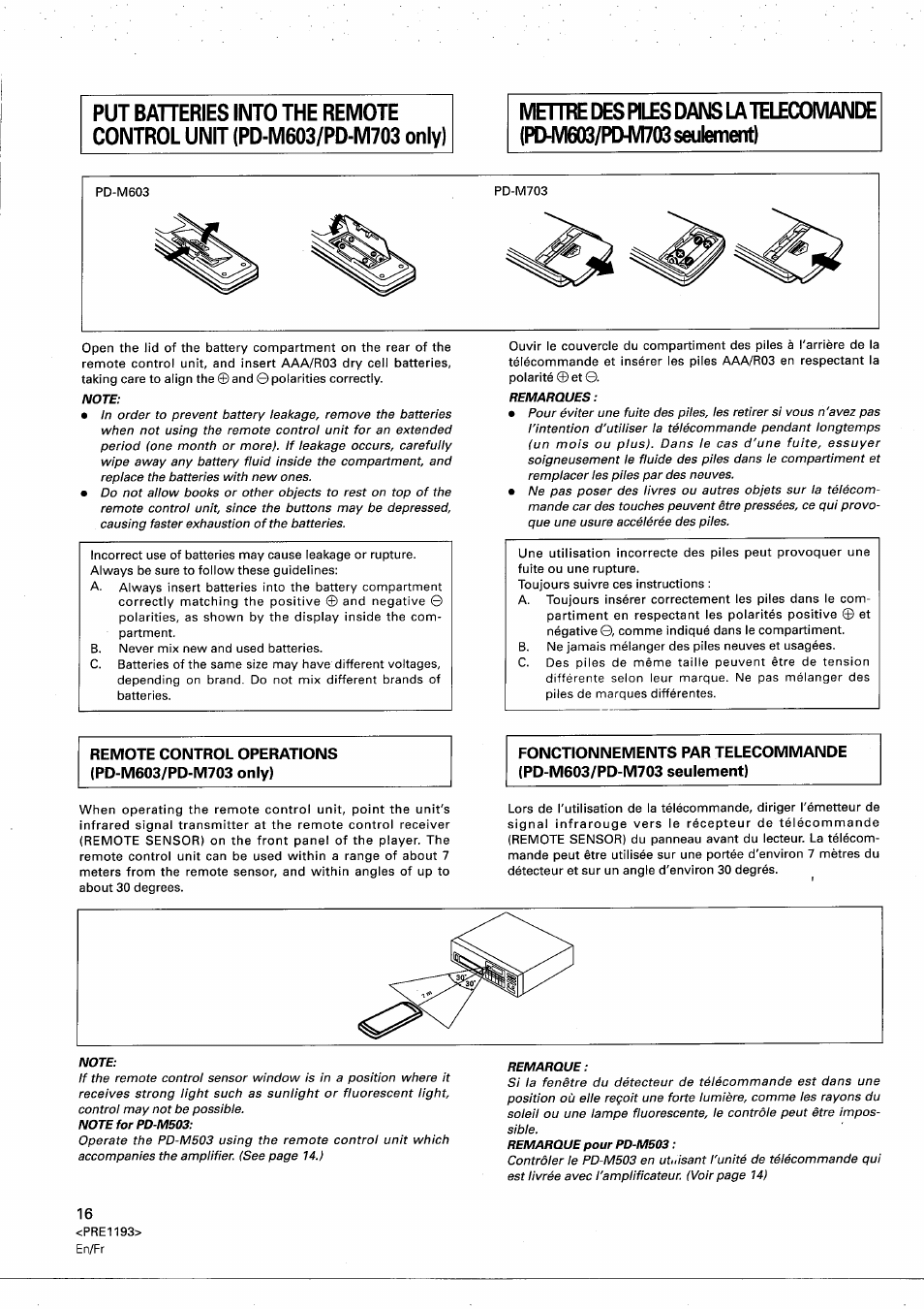 Pioneer PD-M603 User Manual | Page 16 / 69