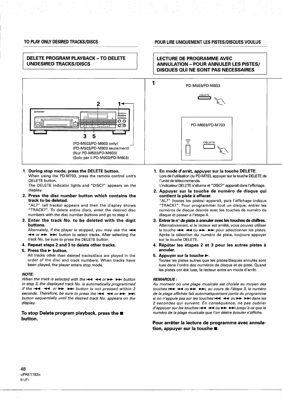 Pioneer PD-M603 User Manual | Page 48 / 69