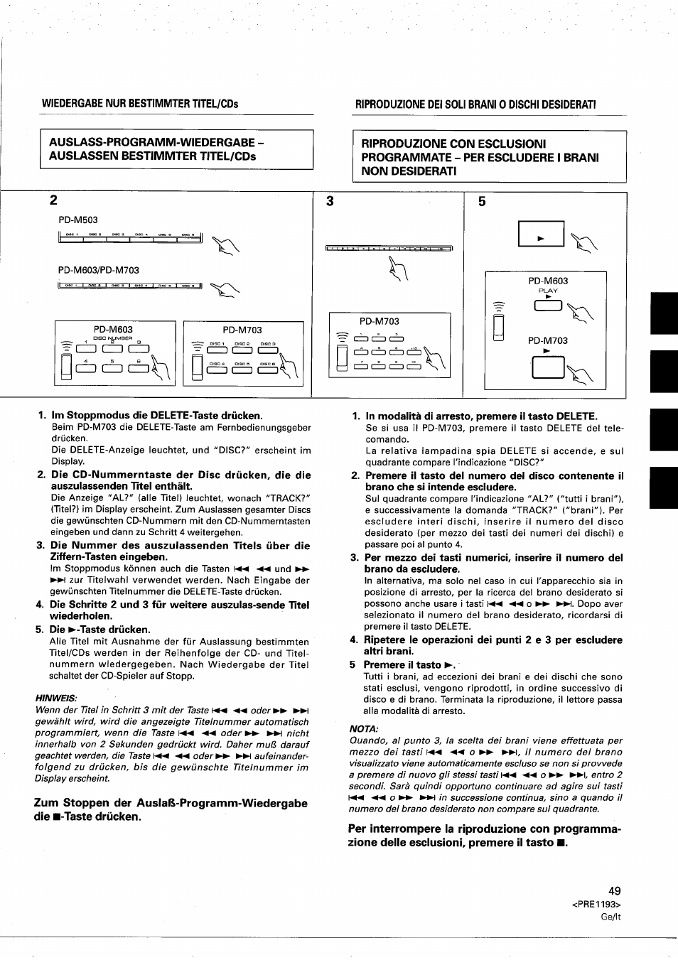 Pioneer PD-M603 User Manual | Page 49 / 69