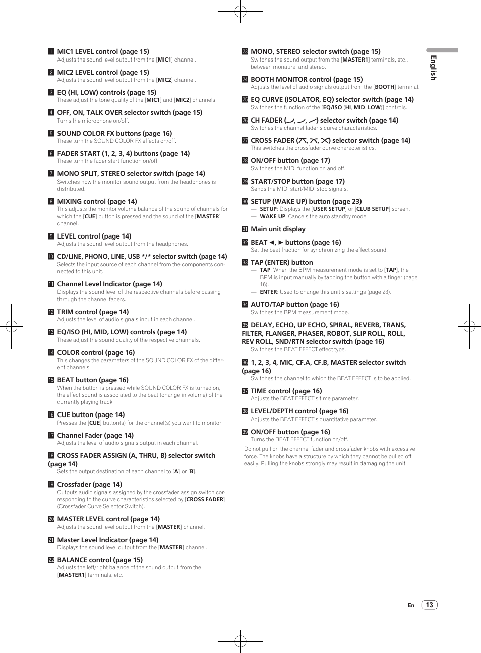 Pioneer DJM-850-S User Manual | Page 13 / 84