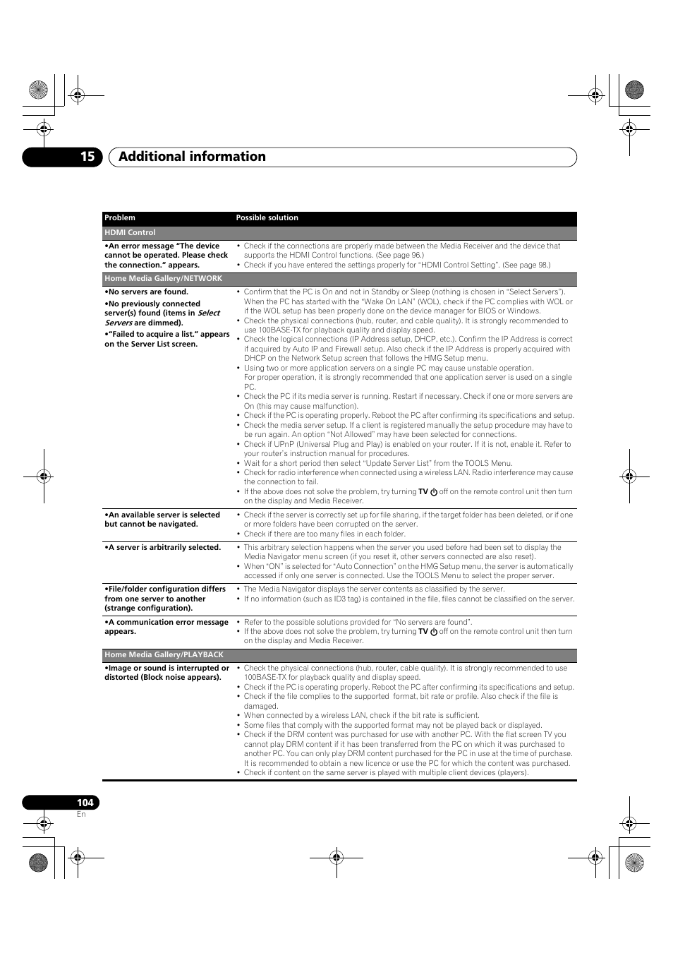 Additional information 15 | Pioneer KRP-600A User Manual | Page 104 / 345