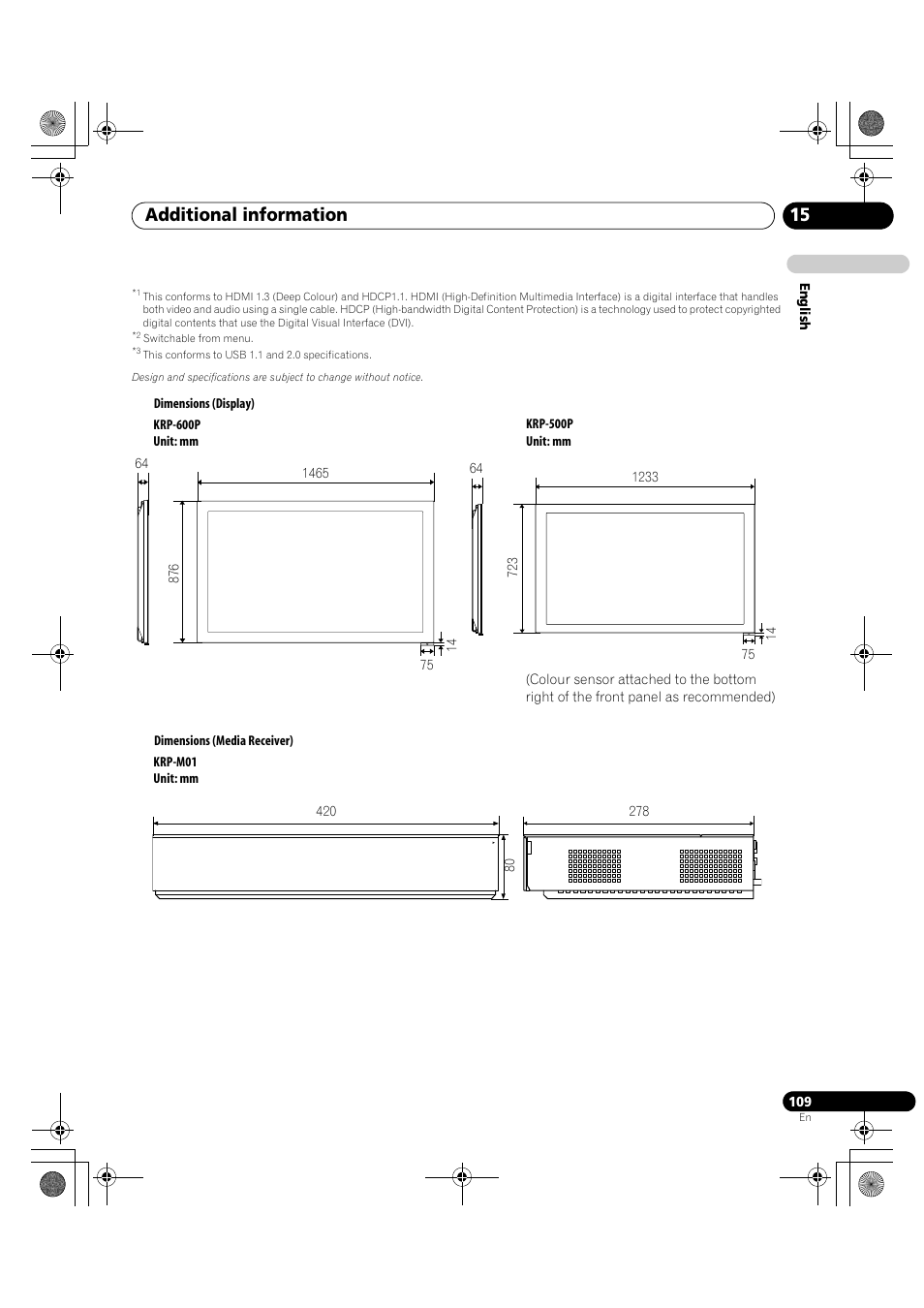 Additional information 15 | Pioneer KRP-600A User Manual | Page 109 / 345