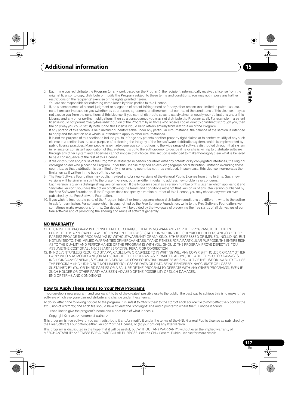 Additional information 15 | Pioneer KRP-600A User Manual | Page 117 / 345