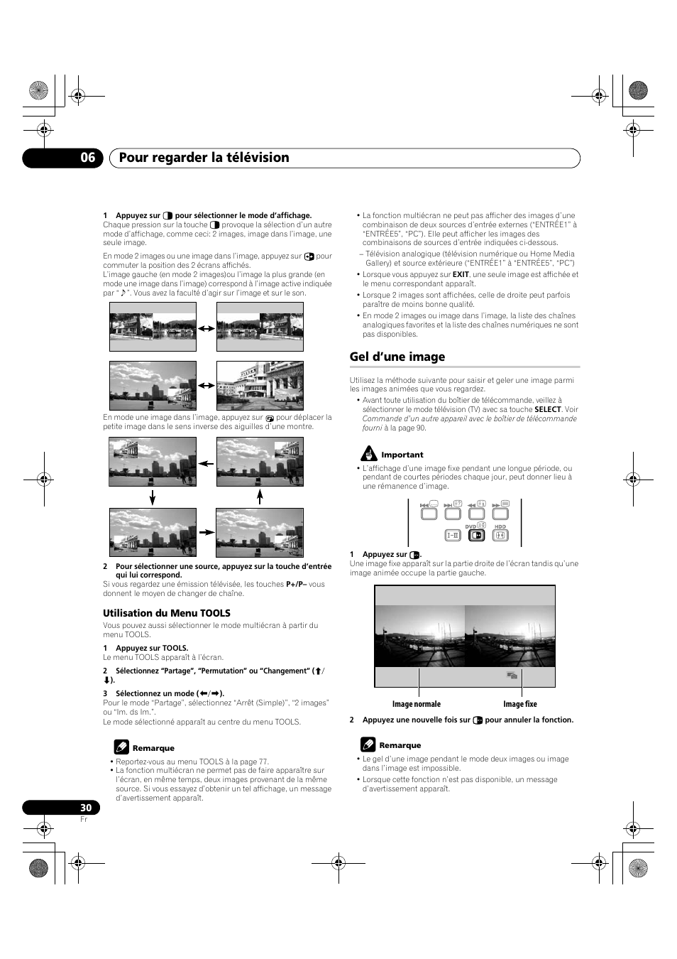 Gel d’une image, Pour regarder la télévision 06 | Pioneer KRP-600A User Manual | Page 154 / 345