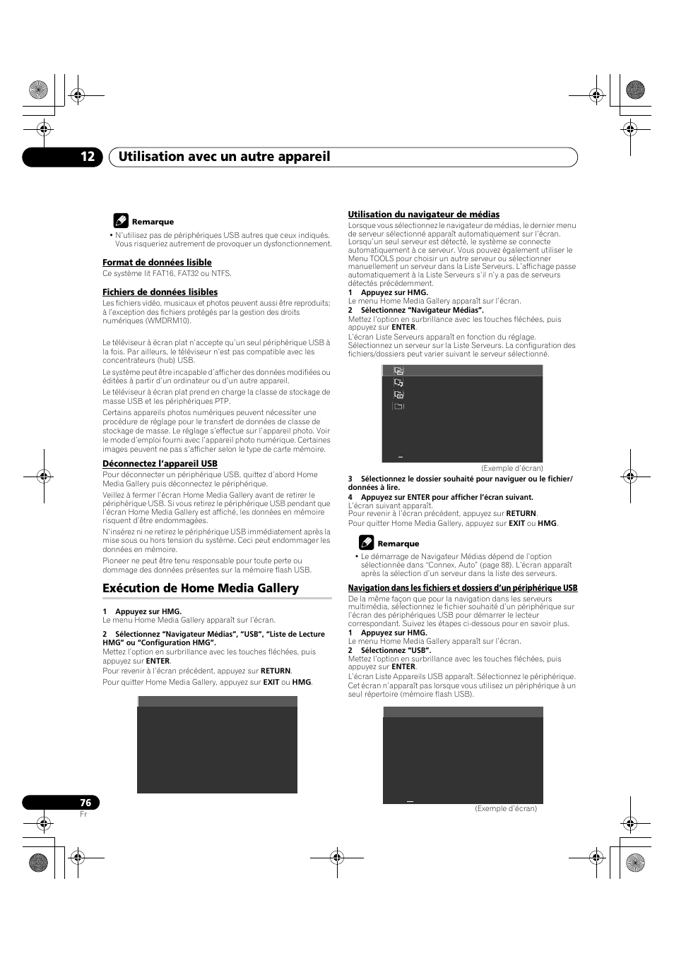 Exécution de home media gallery, Utilisation avec un autre appareil 12 | Pioneer KRP-600A User Manual | Page 200 / 345