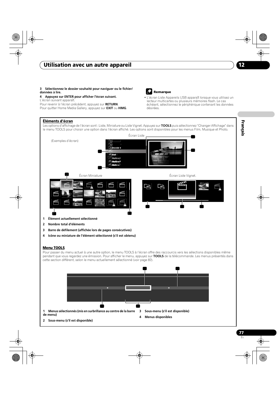 Utilisation avec un autre appareil 12, Français | Pioneer KRP-600A User Manual | Page 201 / 345
