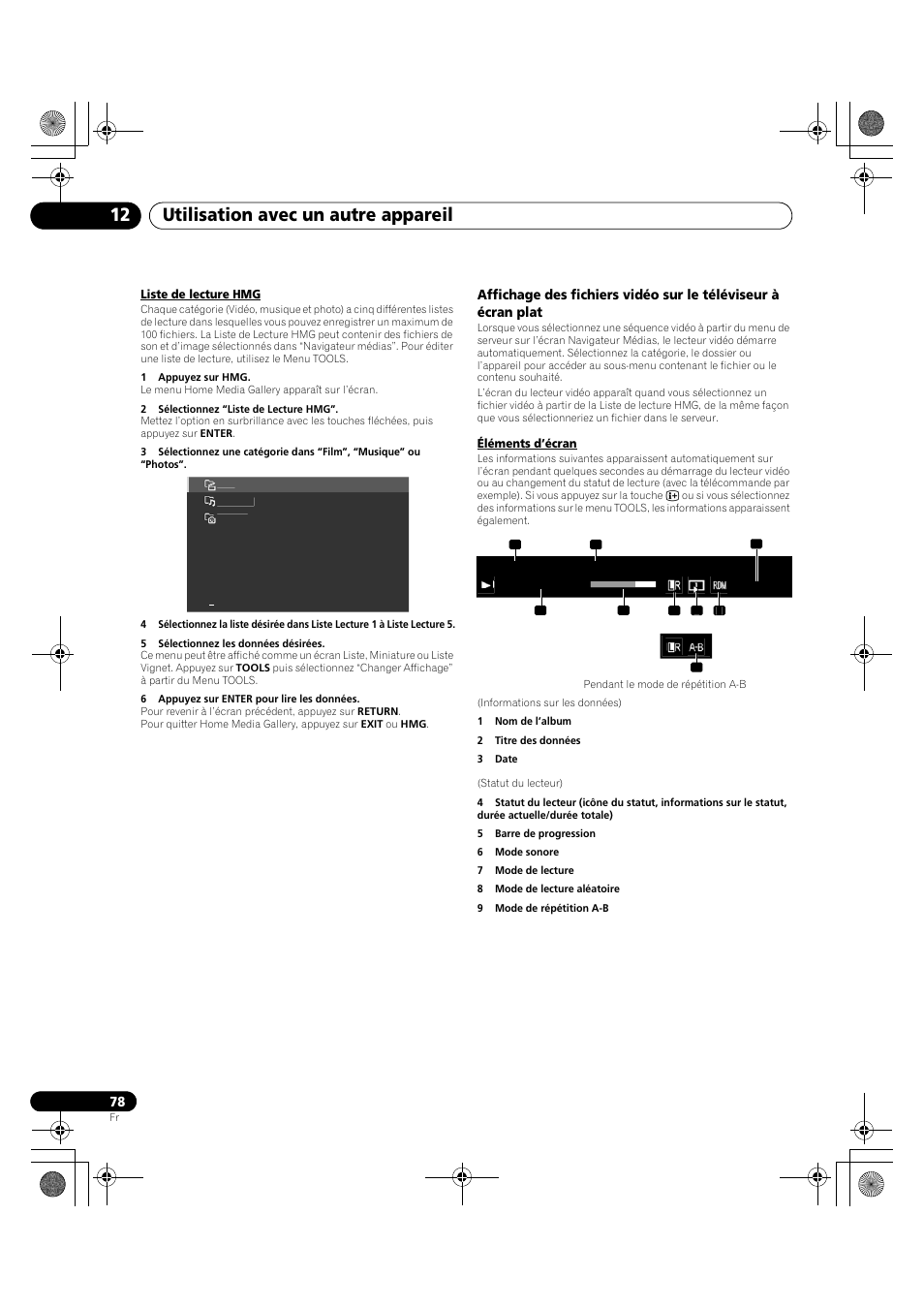 Utilisation avec un autre appareil 12 | Pioneer KRP-600A User Manual | Page 202 / 345
