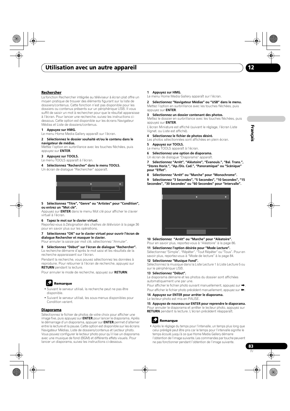 Utilisation avec un autre appareil 12 | Pioneer KRP-600A User Manual | Page 207 / 345