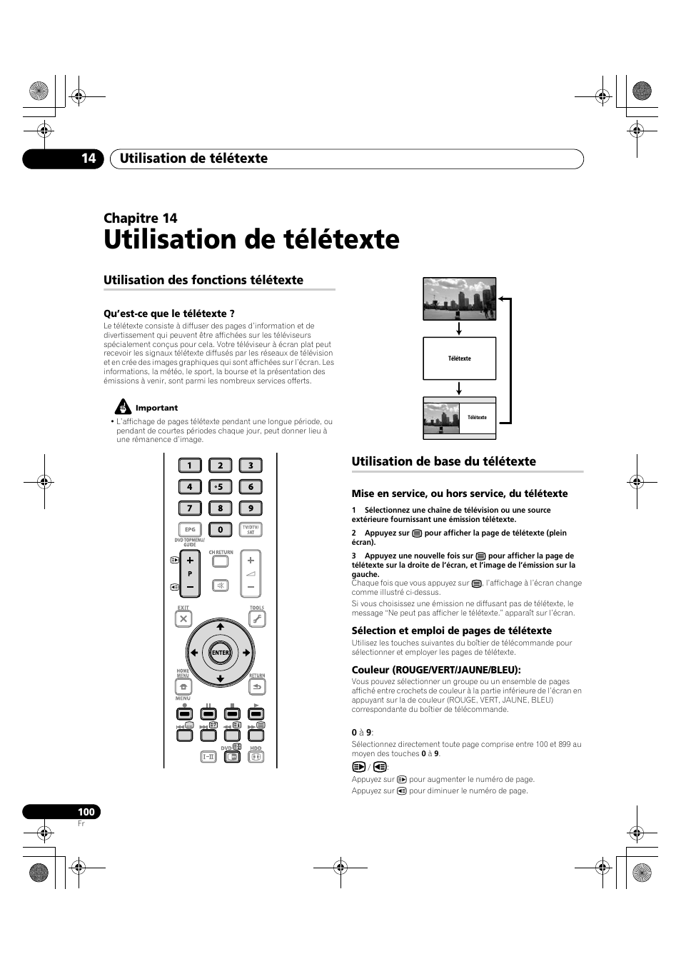 14 utilisation de télétexte, Utilisation de télétexte, Utilisation de télétexte 14 | Chapitre 14, Utilisation des fonctions télétexte, Utilisation de base du télétexte | Pioneer KRP-600A User Manual | Page 224 / 345