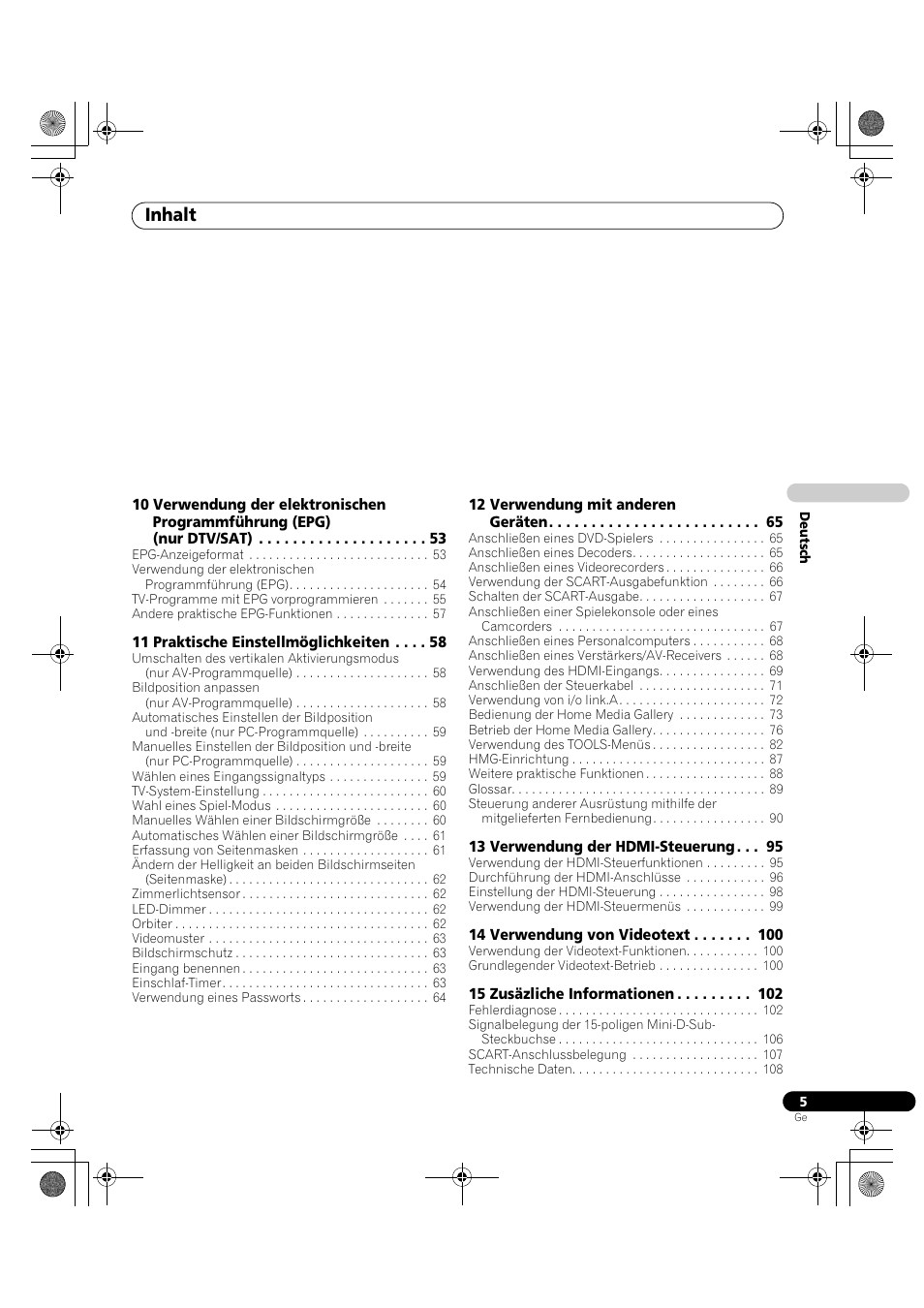 Inhalt | Pioneer KRP-600A User Manual | Page 239 / 345