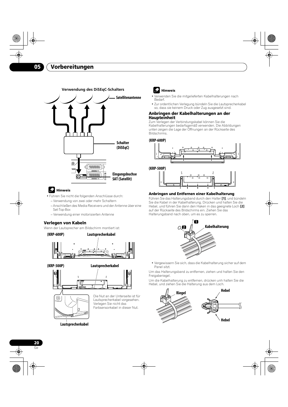 Vorbereitungen 05 | Pioneer KRP-600A User Manual | Page 254 / 345